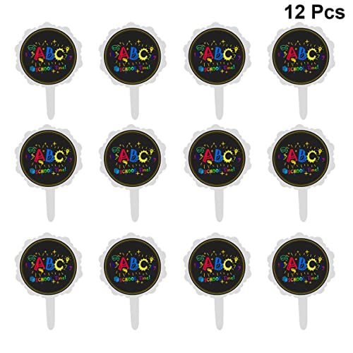ABOOFAN 24 Pcs Funny Sobersert Cake Picks de Volta à Escola Frutas Pick Picks Bolo Picks