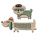 Hund und günstig Kaufen-Mono Quick Hunde Maritim 2 Stück Tier - Aufnäher, Bügelbild, Aufbügler, Applikationen, Patches, Flicken, zum aufbügeln, Größe: 4 x 9,4 cm