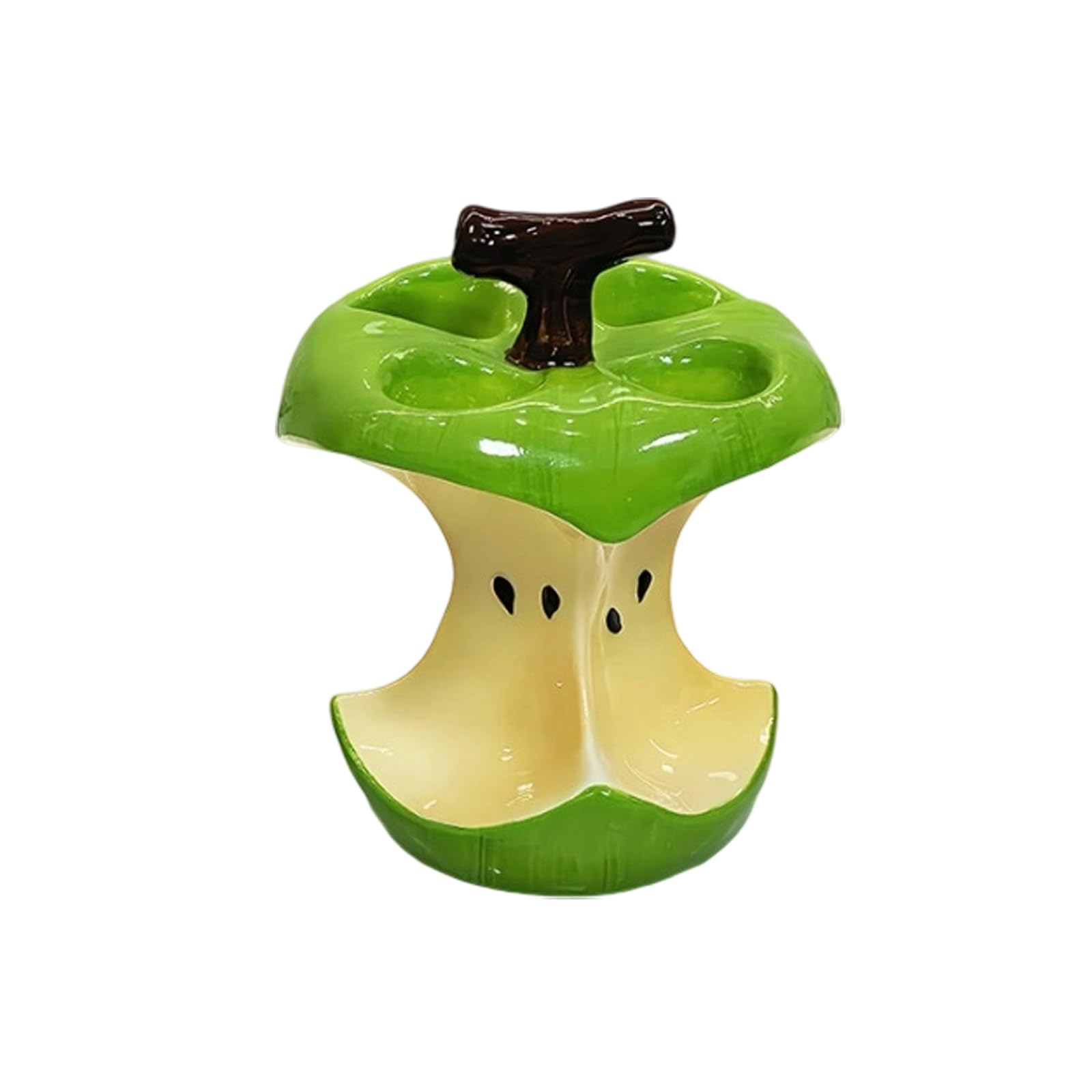 Fruit Core Shape Manual Toothbrush Storage Ceramic Rack 4 Holes Bathroom Countertop Organizer Pen Pencil Holder Ceramic Fruit Core Toothbrush Holder