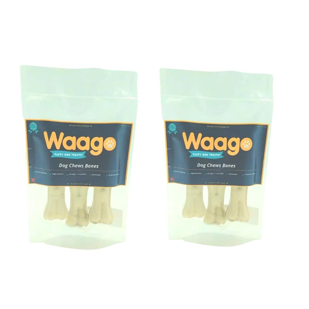 Waago Dog Chew Bones for Puppy and Small Dogs- 4 Bones (3 inch)- Combo of 2 (B0BCV1M4ZL) Amazon Price History, Amazon Price Tracker