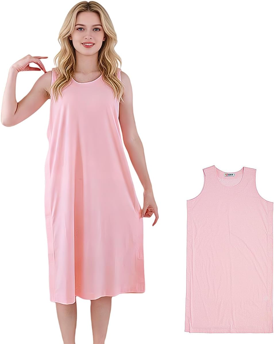 Women Summer Tear Away Vest,Post Surgery Magic Stickers Shirts,Paralyzed Bedridden Patient Clothing