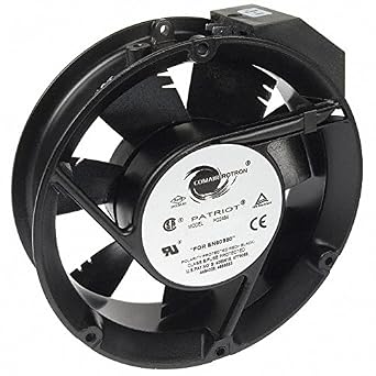 19031084A Patriot Tubeaxial Fan, 24VDC, 172mm, 235 CFM, 3500 RPM, Ball Bearing, 2-Terminal