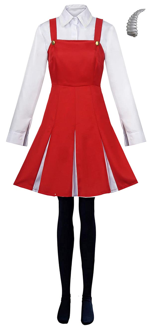Women Girls My Hero Academia Eri Cosplay Costume Red Dress Shirt Cultural Festival Uniform Halloween Outfit