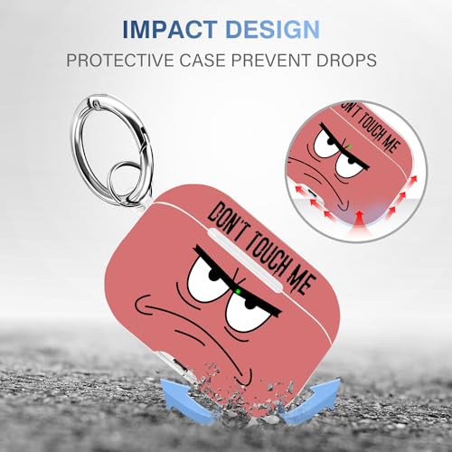 Image of for Airpods 3rd Generation Case,Don't Touch Me Cool Cover with Lanyard Big Eyes Cute Cartoon for Airpods 3rd Generation Case,Soft Shockproof Cover for Women Men-Watermelon Red
