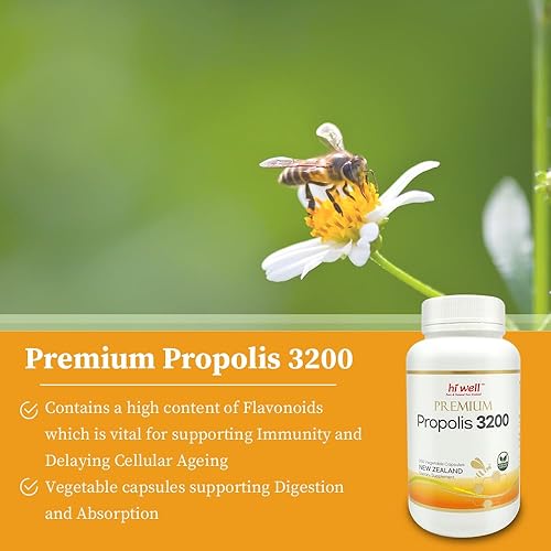 Miniatura 5 de Hi Well Premium Propolis 3200 Flavonoid 96mg 250VegeCápsulas