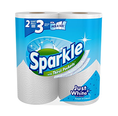 Image of Sparkle Paper Towels, 2 Giant Rolls, Pick-A-Size, White