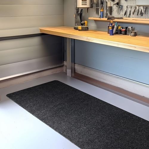 Mohawk Home Utility Runner Floor Mat Black 3' X 8' All Weather Indoor/Outdoor Non Slip Perfect for Garage, Entryway, Porch, and Laundry Room - Image 3