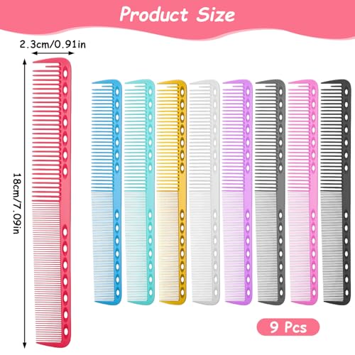 Set de 9 peines para peluquería resistentes al calor miniatura 2