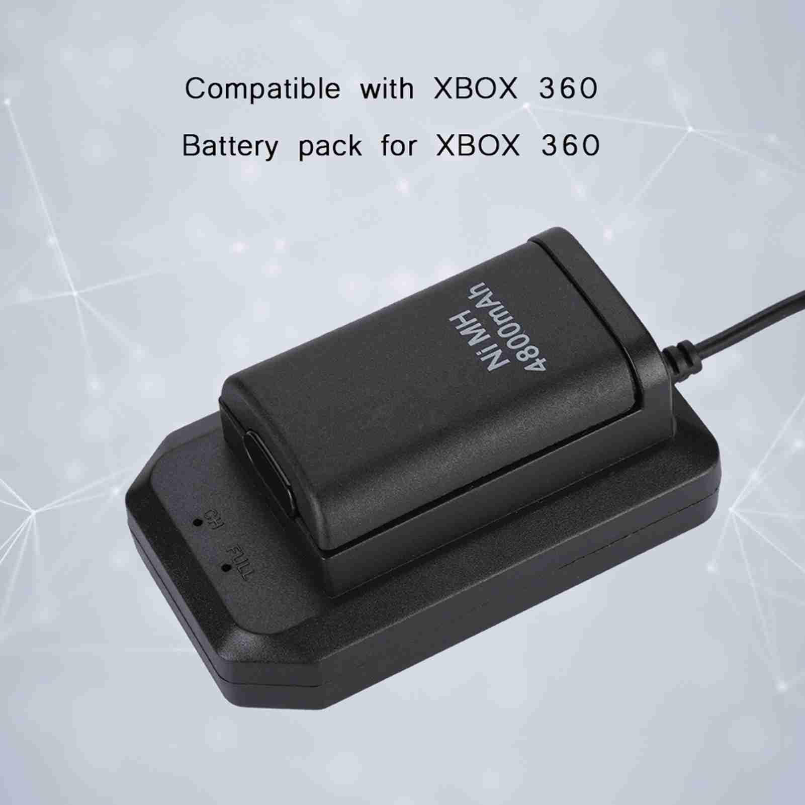 Kosiy Bewinner Batteria Ricaricabile 4800mAh per Controller 360, Include Cavo USB e Base di Ricarica, Batteria di Riserva per 360 Controller
