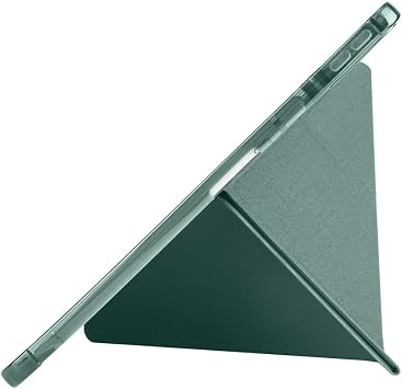 Aksesuarcim Huawei ile Uyumlu Matepad 11.5 2025/2023 Kılıf Silikon Yumuşak Kalem Bölmeli Esnek 4 Farklı Stand Olabilen Tablet Kılıfı Koyu Yeşil