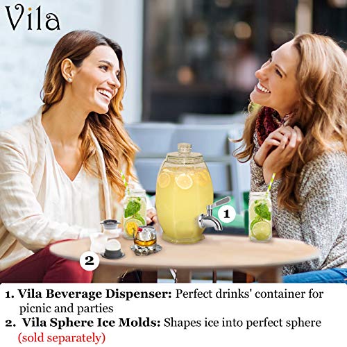 Vila Beverage Dispenser Replacement Spigot, Stainless Steel No-Rust Spout, Bpa Free, Installation Under 10-Minutes, Excellent Continuous Flow, Sturdy, Stylish Alternative For Flimsy Plastic Taps #TOP5