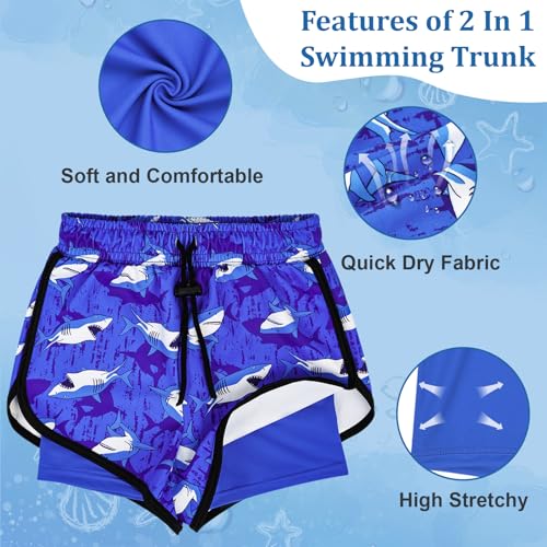 MOEMOE BABY Toddler Rash Guard Boys Swim Trunks Kids Bathing Suit 2 Pieces UPF 50+ for Water Play & Everyday Wear3