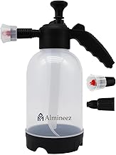 2L Snow Foam Pump up Sprayer Snow Cannon Gun, Heavy Duty Pressurised Soap Sprayer with Two Nozzles Car Thick Foam, Hand Pump Action Bottle for Car Cleaning & Valeting