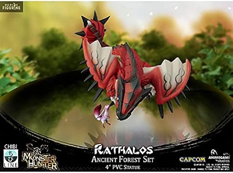 Monster Hunter Animegami Chibi PVC Figurine (Rathalos), Red