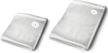 ROMMELSBACHER Zip Vacuum Bag Set VBZ 1, 20 Bags, Zip Closure, BPA-Free, 160 m, Extremely Stable & Tear-Resistant, Reusable, Sous Vide, for Rommelsbacher Hand Vacuum Sealer and Other Brands