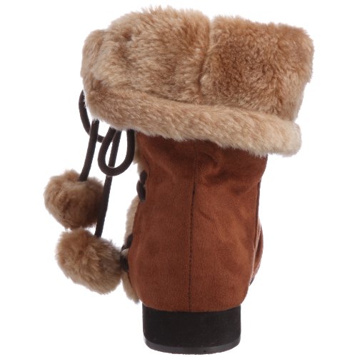 Minx 145-671 Side Ribbon Fur Boots, Camel, S 2E3