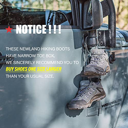 ROCKROOSTER Newland Waterproof Hiking Boots for Men, 4" & 6" Suede Leather Trekking Boots, Anti-Fatigue Outdoor Shoes, Ankle Support, Non-Slip, Comfortable, Shock Absorption KS552