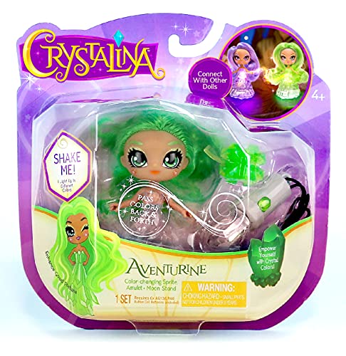 Skyrocket 18340 Leuchtende Kristallfee mit Ständer und Amulett Aventurin