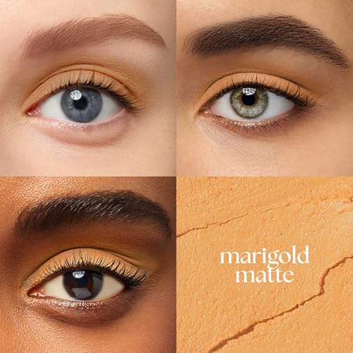 Image of Julep Eyeshadow 101 Cream-to-Powder Waterproof Shadow Stick - Marigold Matte - Long-Lasting, Crease-Proof, Warm Golden Undertones Matte Cream Eyeshadow with Built-in Smudger