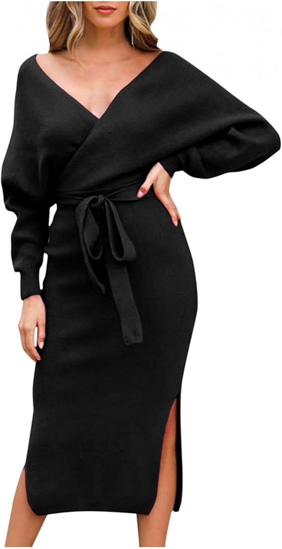 Amazon Co Jp ワンピース レディース 夏 きれいめ ロングリゾートワンピース レディース 夏 サマードレス ロング マキシ丈 半袖 シフォン 透け Aラインpesawato ニットワンピース ワンピース スリット ハイウエスト Vネック セクシー ウエストベルト レディース M