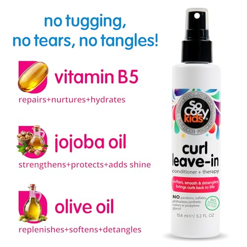 So Cozy 539A Leave In Conditioner Spray (8 Fl Oz) Paraben-Free Detangler For Kids' Curly Hair thumb #3