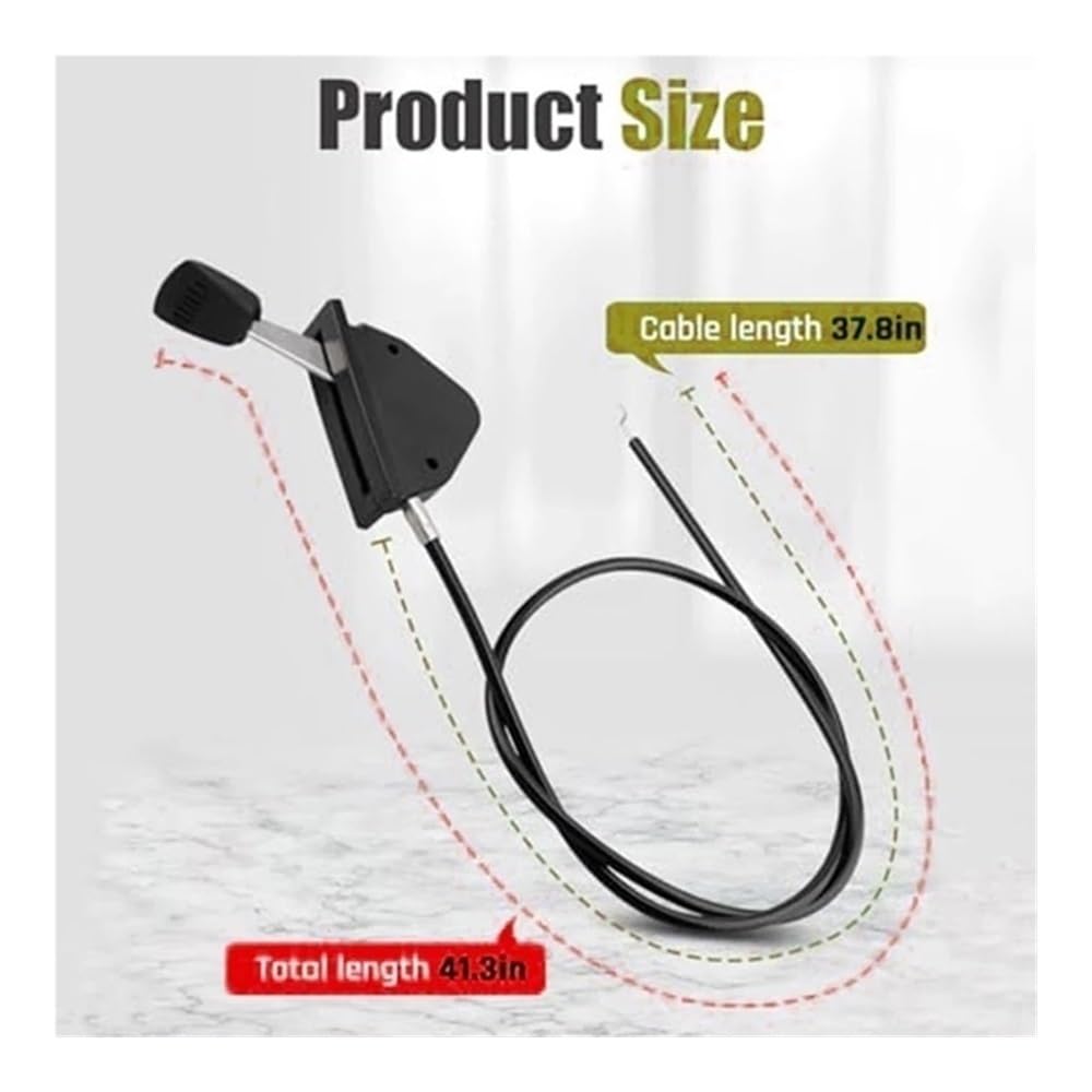 Cable de Acelerador for cortacésped, Cable de Mango Apto for cortacésped, Control de Acelerador, Cable Recubierto Resistente, Herramienta de jardín, 1 ud.
