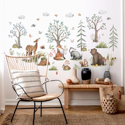 Vinilos decorativos con animales para pared, para cuarto de bebé miniatura 5