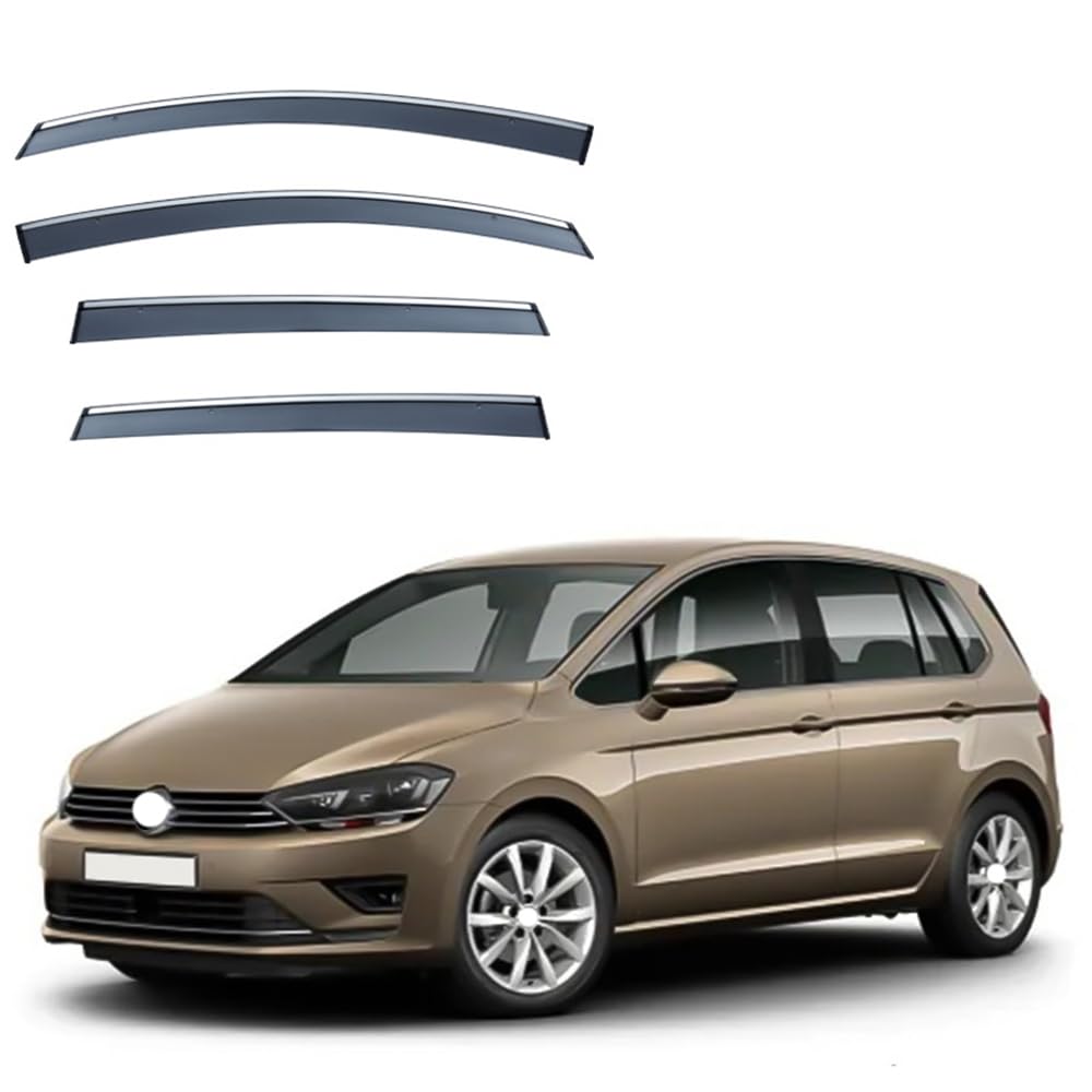 Deflectores de Viento para VW Golf Sportsvan 2015-2020, Deflectores de Aire de Ventanilla Deflectores de Viento Adhesivos Deflector de Parabrisas