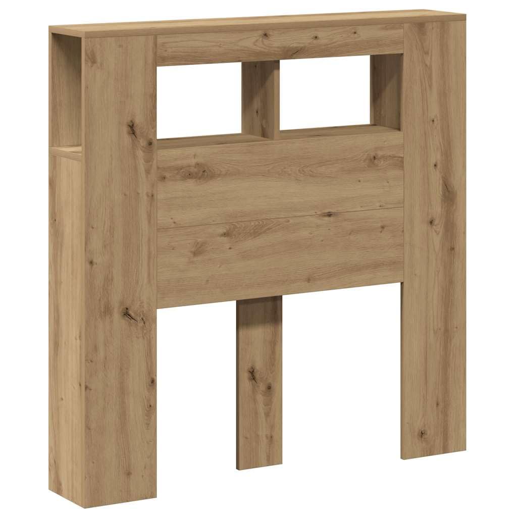 vidaXL LED Headboard Artisan Oak 100x18,5x103,5 cm Engineered Wood
