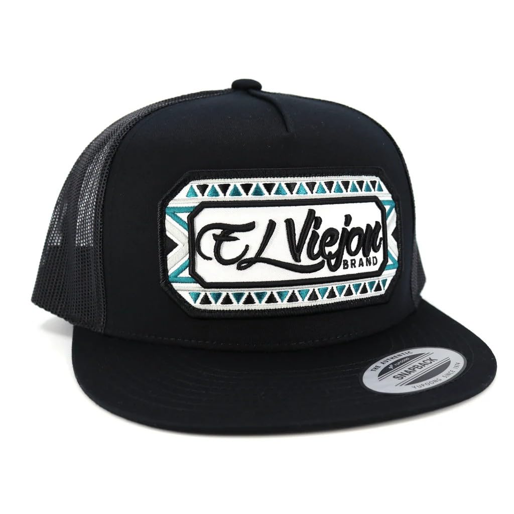 Azteca Black Teal Flat - Hats Cap
