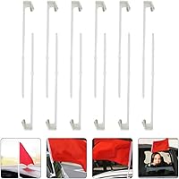 Vista 7 de Yardwe Soporte para poste de bandera de ventana de automóvil, 12 unidades, plástico de 17.3 in, estructura de clip de fácil instalación