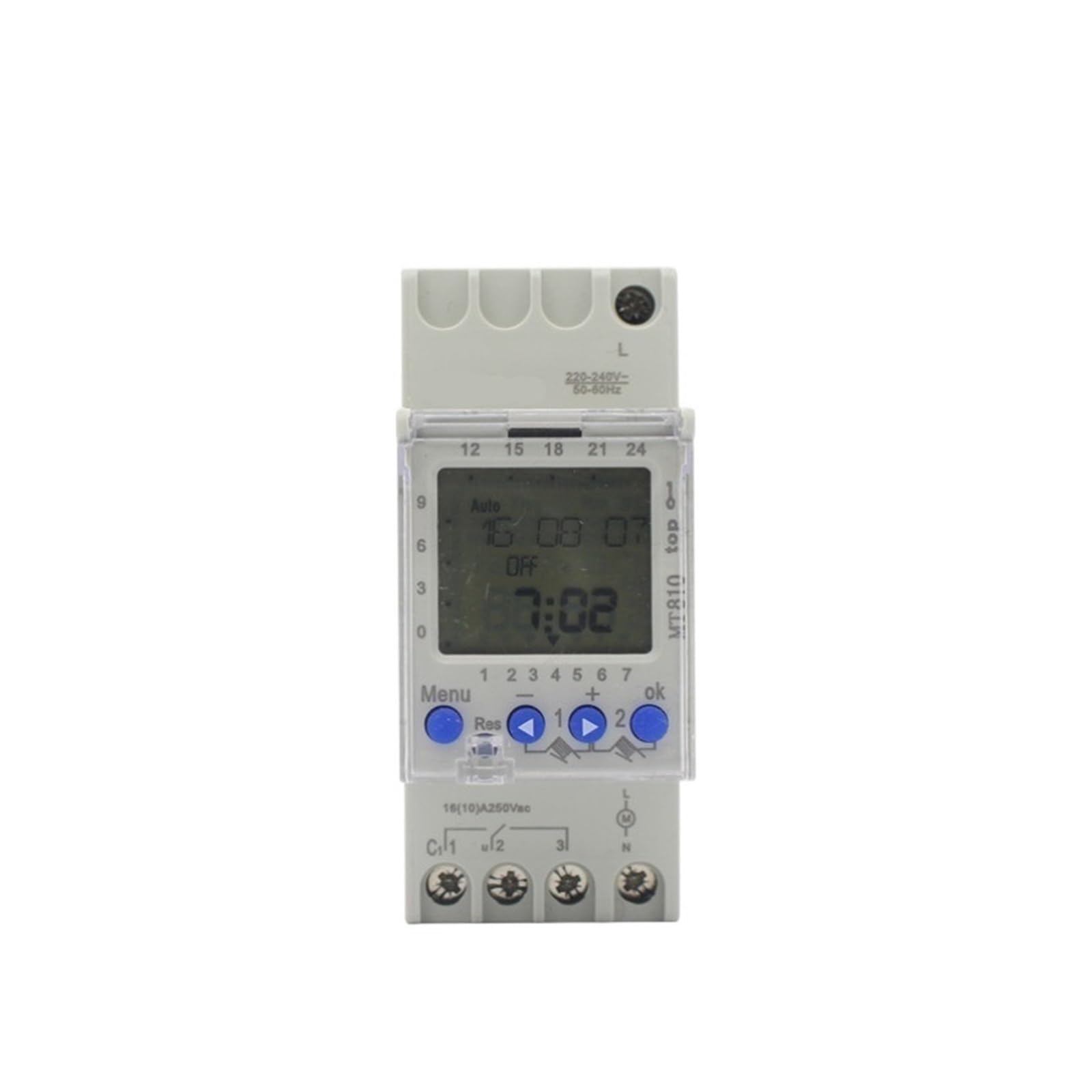 RWRAPS Interruptor Temporizador programable Programador de conmutación de Temporizador MT810 240V 50/60Hz con Temporizador