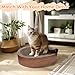 ComSaf Cat Scratcher Bed, Durable Cat Scratching Board, Oval Cat Scratch Pad, Corrugated Cardboard Cat Scratcher Bed for Indoor Cats to Lounge, Protecting Furniture, Bowl Shape