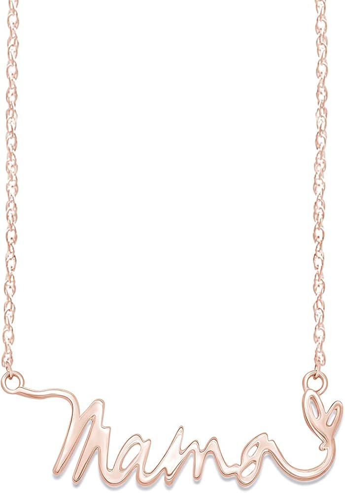 AFFY Mothers Day Jewelry Gifts Princess & Round White Cubic Zirconia W : AFFY 1⁄10 Ct Natural Diamond Heart Pendant Necklace in