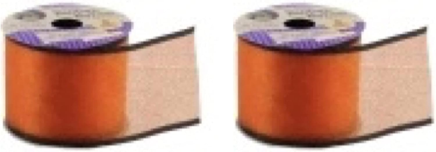 Crafters Square (4 Rolls) HT Decorative Autumn Harvest Fall Wire-Edged Ribbons, (3-yd.x 2.5-in. Each) Bonus Items- Pumpkin-Embellishments Giving-Thanks, 3-Colors