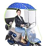 ▶ Universal: sencillo, adecuado para la mayoría de los scooters motorizados, motocicletas, bicicletas, impermeable externo, la cubierta de reflejo de calor interno, puede reflejar el calor, el sombrero largo, resolver la luz solar directa en verano, prevenir la lluvia, y evitar la cubierta frontal de la película transparente de las gotas de agua. .