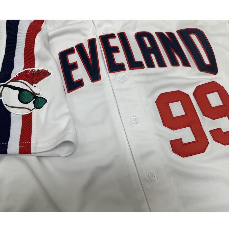 ZXCVB Herren #99 Ricky Vaughn Trikot 90er Jahre Hip Hop Kleidung Film Baseball Trikot genäht