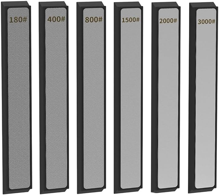 Knife Plates Kit 6 PCS Set for XARILK Type Sharpeners Sharpening Stones 180# 400# 800# 1500# 2000# 3000#