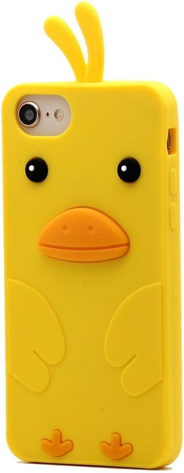 iPhone 8/7 / 6 / 6S Case Universal Design, Cute Duck Chick Design Soft Silicone Cover Shell for Apple iPhone 7 and iPhone 8 and iPhone 6/6S (4.7 inch Screen) (Yellow)
