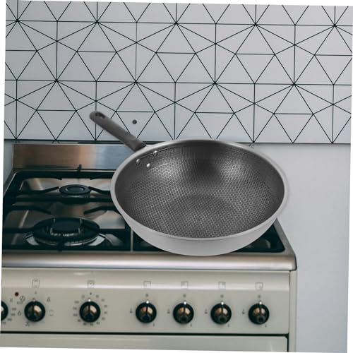 Wok de acero inoxidable Zerodeko con base plana y antiadherente miniatura 6