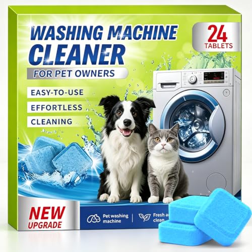 Jofnaylr Enzyme Washing Machine Cleaner Tablets for Pet Owners, 24 Count