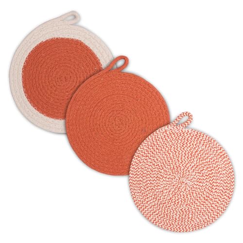 Image of Encasa XO Trivets for Hot Dishes, Heat Resistant Mat, Pot Holder Coral