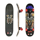 WIN.MAX Skateboard, Komplettboard mit ABEC Kugellager, 31 * 8 Zoll Holzboard aus 9 Fach Verleimte Ahornholz (Griffin)