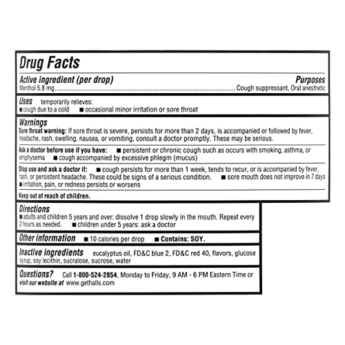 Halls Relief Cherry Cough Drops, 30 Drops #TOP6