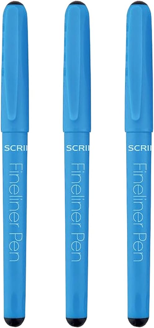MANUSCRIPT Fineliner Pens - pack of 3 fineliner pens, Black