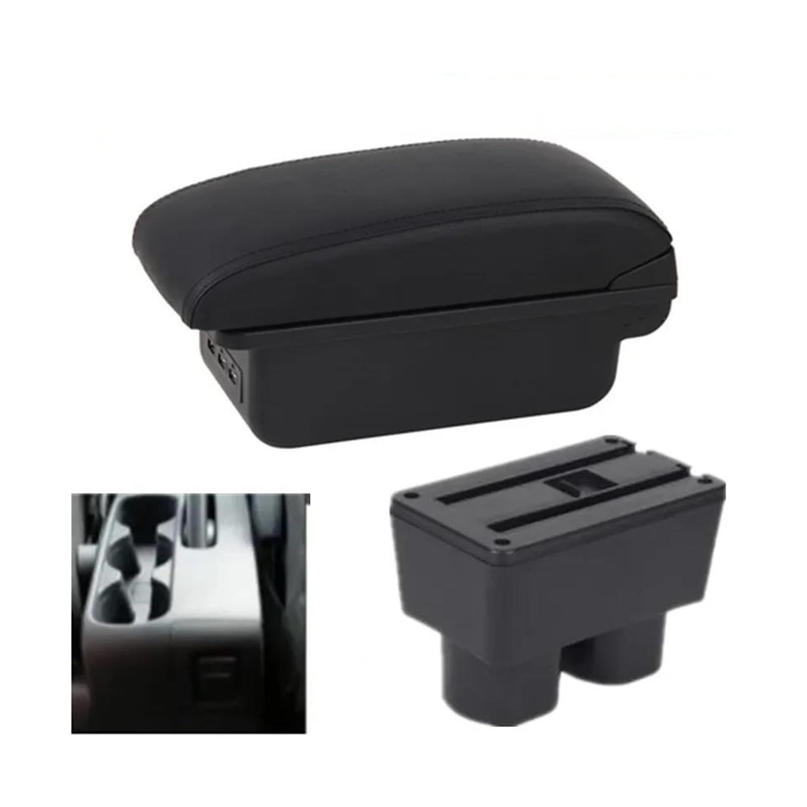 Interior Parts For TOYOTA For RUSH For Avanza For Rush Car Accessories Armrest Box Car Armrest Center Storage Box(B2 black line 3USB)