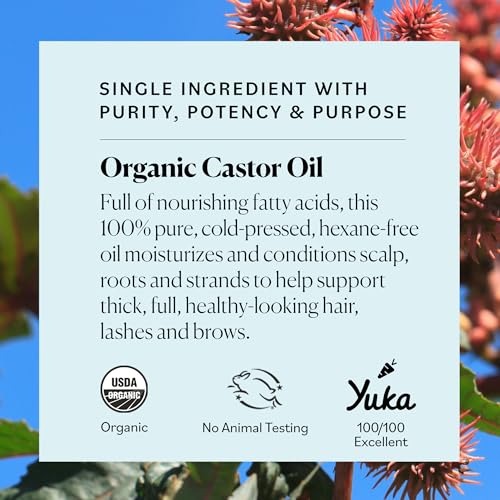 Organic Castor Oil for Hair and Beauty Care - 8oz
