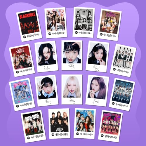 Image of IVE Photocards | IVE Songs Mini Poster Kit (Set of 18) | Blackhole, Bangbang, Love Me Songs Compact Size (8 x 6 cm) Posters for Phone Accessories, Bedroom, Office, Living room, Dorm room (C 084)