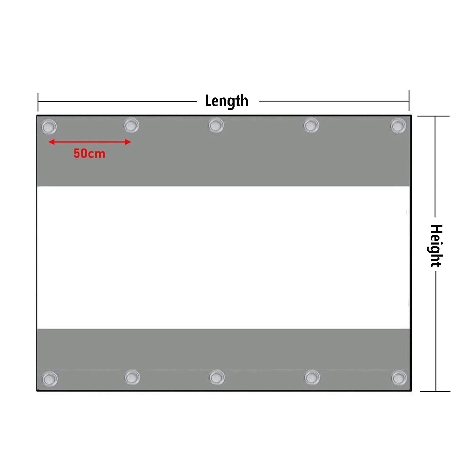 Tende impermeabili per esterni, resistenti, in PVC, antistrappo, per gazebo, pergolato, portico, multiuso (4,6 x 2,5 m)
