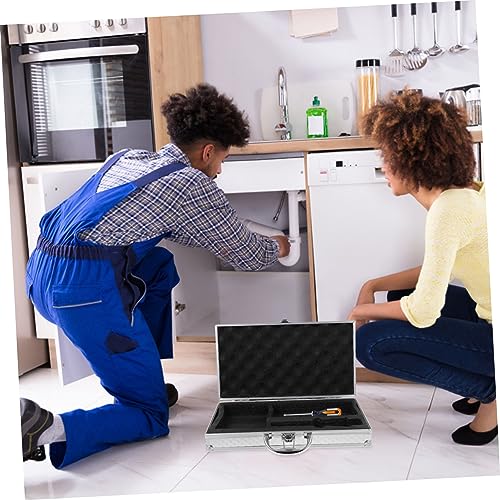 Small Aluminum Tool Box Portable Metal Case for Men Locking Heavy Duty Flight Briefcase3